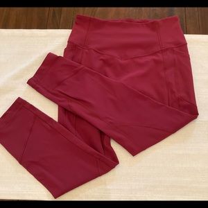 Lululemon size 8 all the right places crop II 23inch in color ruby wine